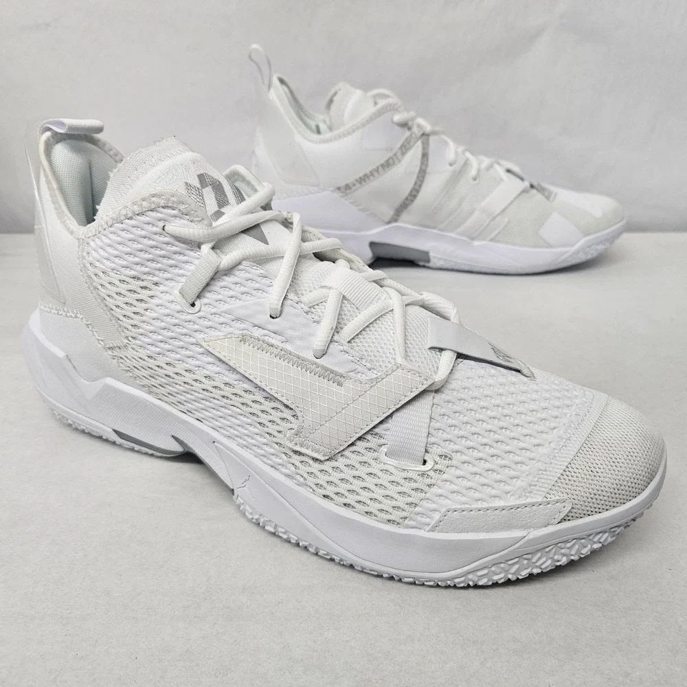 Nike‎ Air Jordan Why Not Zer0.4 Basketball Shoes CQ4230-101 White Men's Size 13